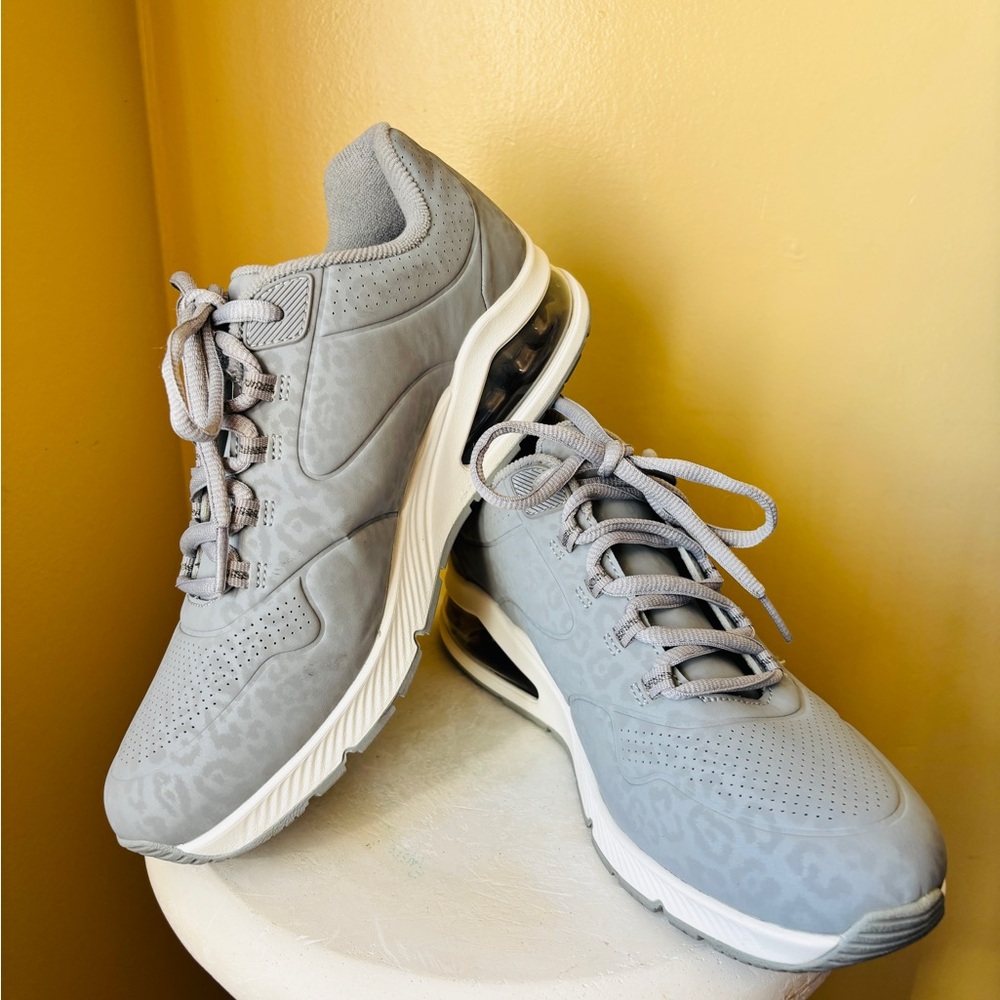 Skechers Women’s Gray Leopard Print Air Cushion Sneakers - Picture 8 of 11